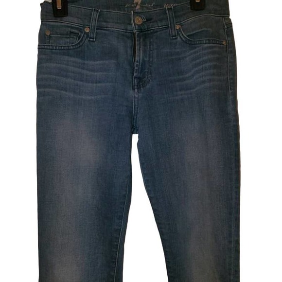 7 For All Mankind Jeans Roxanne Slim Straight Mid Rise Blue 27 - Picture 4 of 4